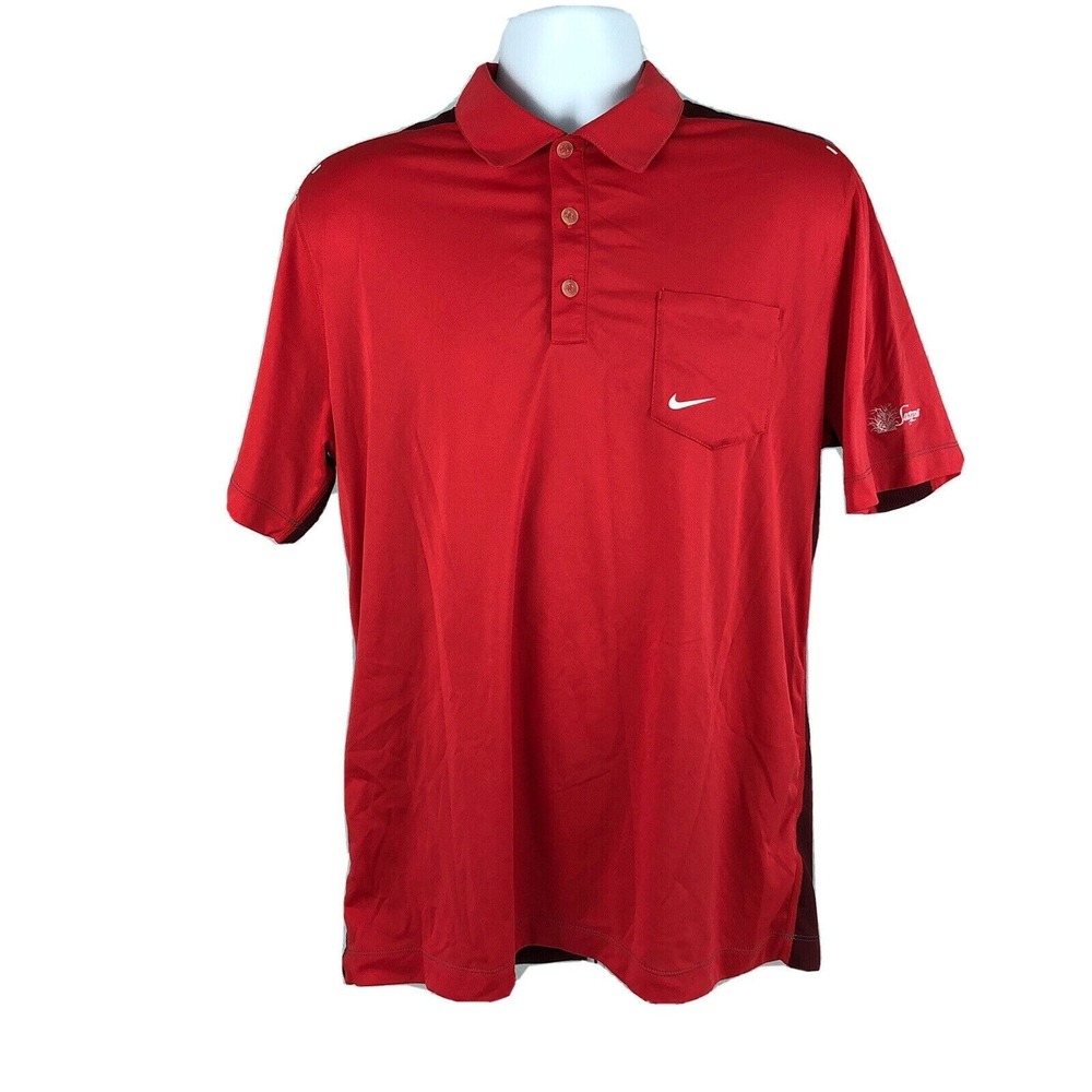 Nike Dri-Fit The Players TPC Sawgrass Size Large Polo Golf Shirt Sunday Red